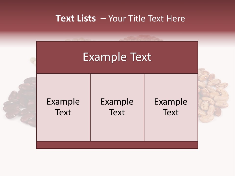 Pinto Bean Ingredients Navy Bean PowerPoint Template