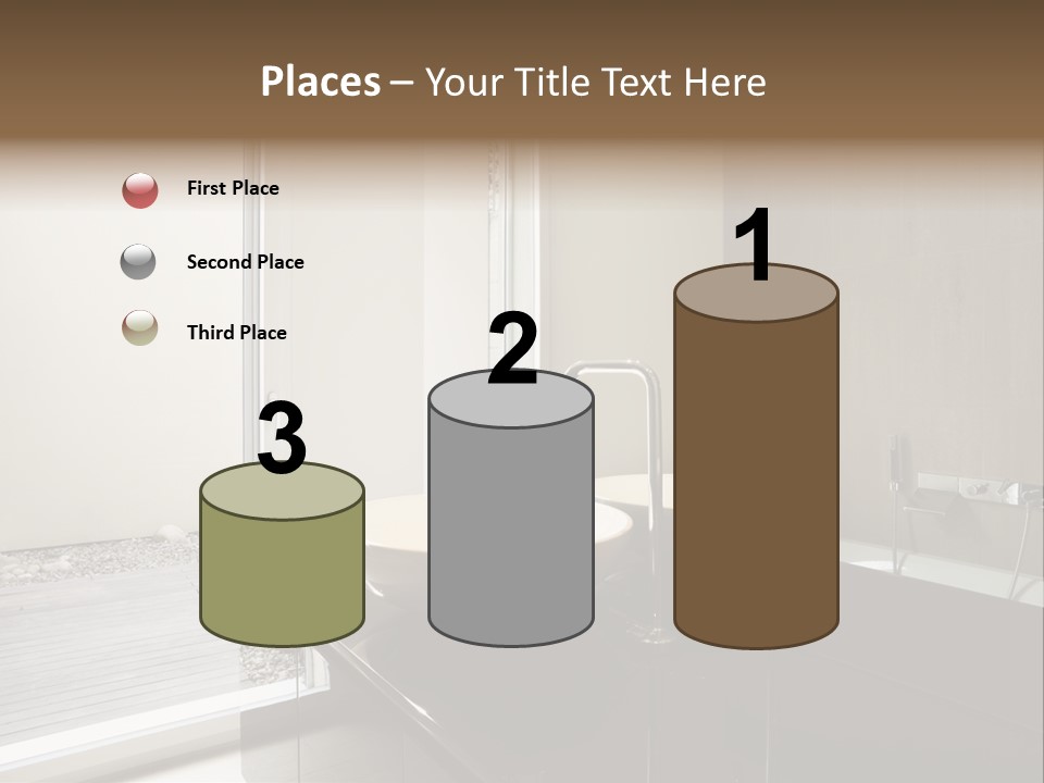 Bathroom Furniture Tiled PowerPoint Template