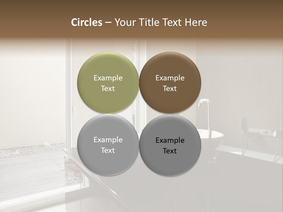 Bathroom Furniture Tiled PowerPoint Template