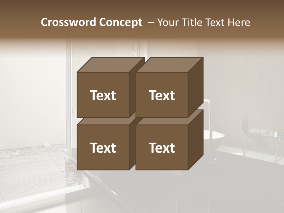 Bathroom Furniture Tiled PowerPoint Template