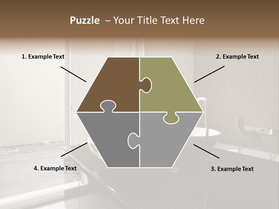 Bathroom Furniture Tiled PowerPoint Template