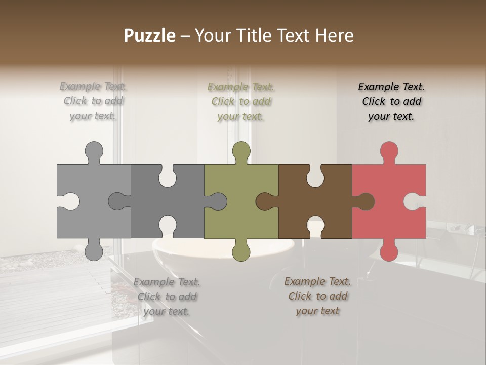 Bathroom Furniture Tiled PowerPoint Template