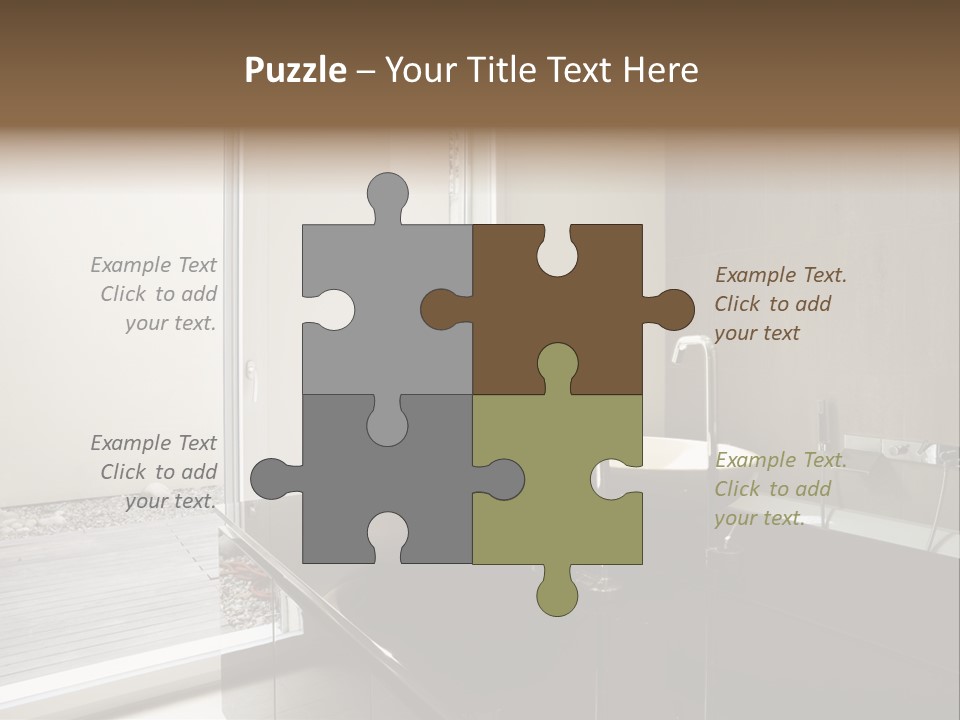 Bathroom Furniture Tiled PowerPoint Template