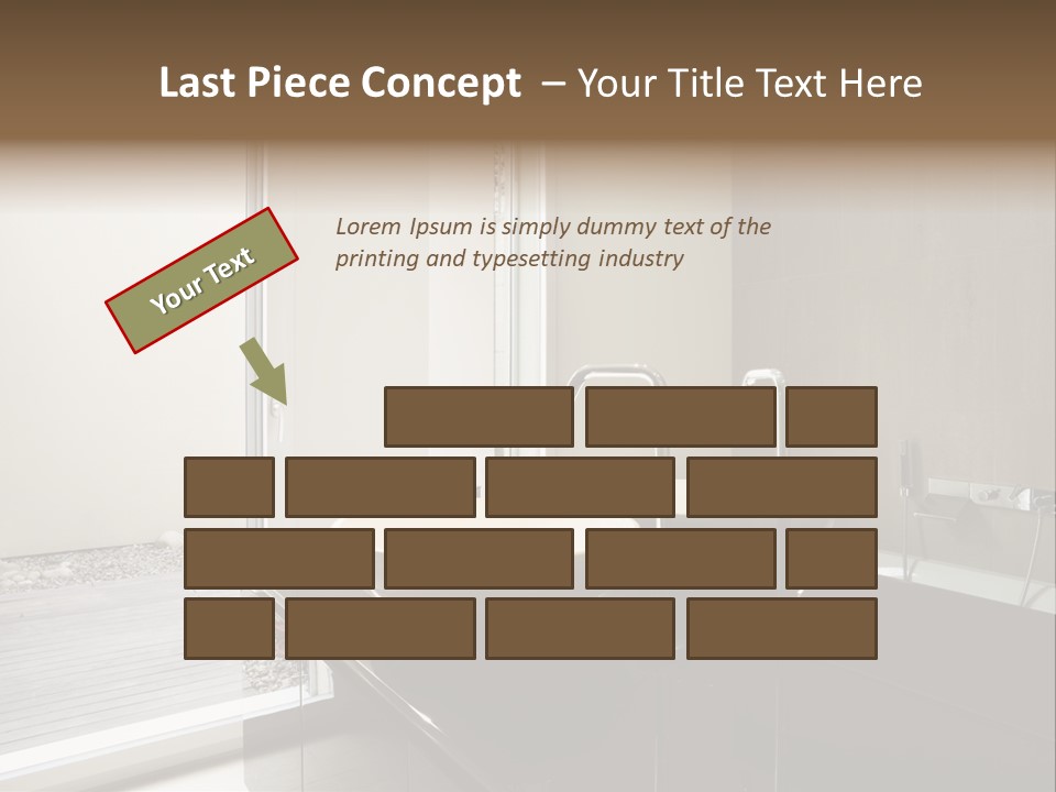 Bathroom Furniture Tiled PowerPoint Template