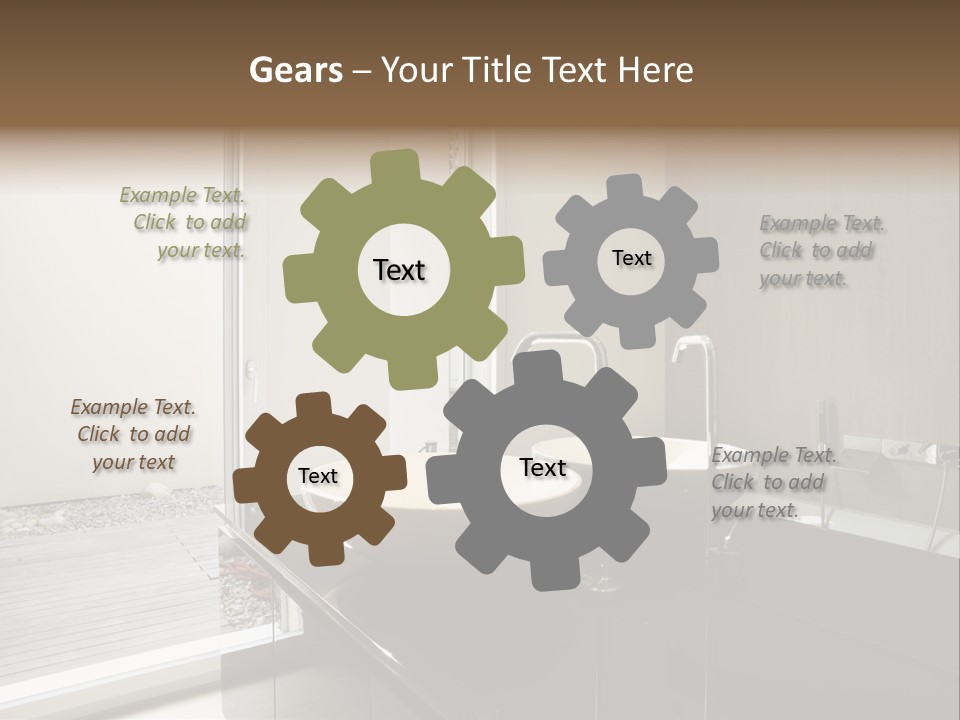 Bathroom Furniture Tiled PowerPoint Template