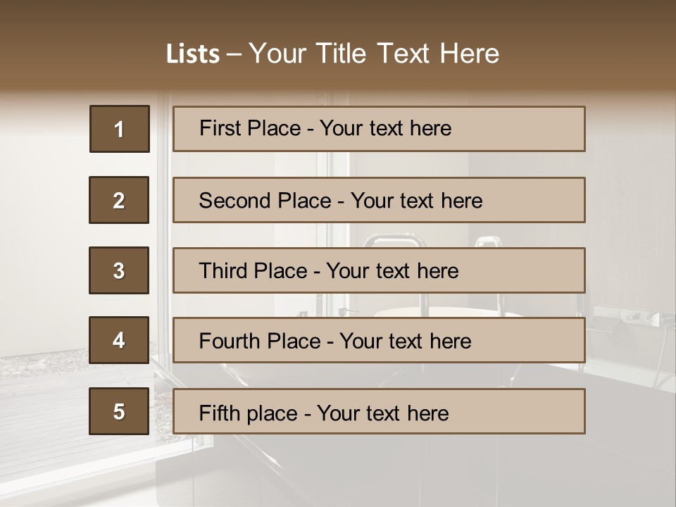 Bathroom Furniture Tiled PowerPoint Template