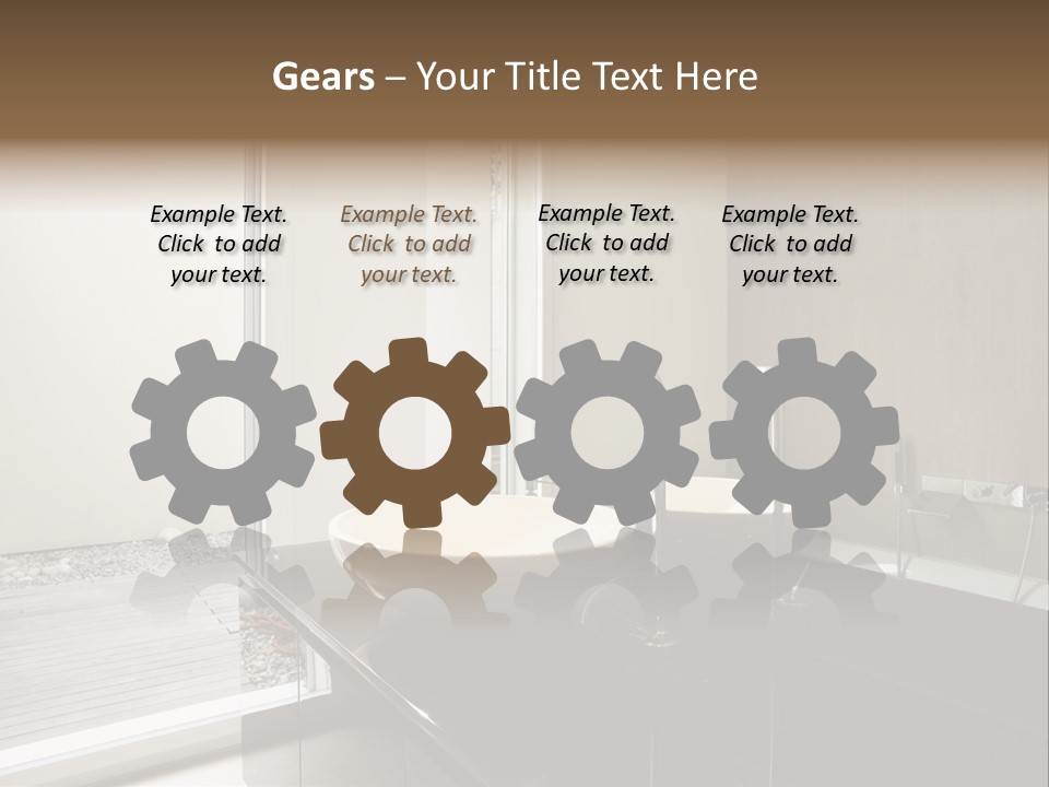 Bathroom Furniture Tiled PowerPoint Template