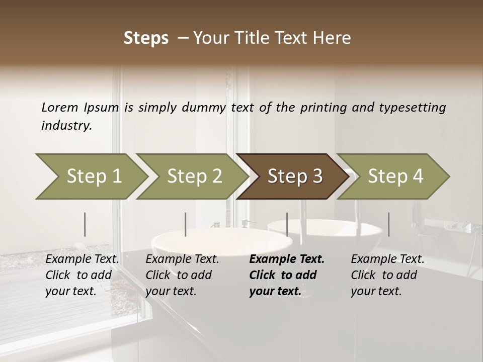 Bathroom Furniture Tiled PowerPoint Template