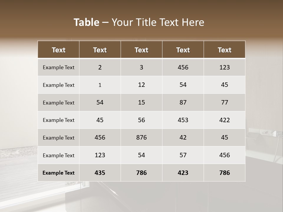 Bathroom Furniture Tiled PowerPoint Template