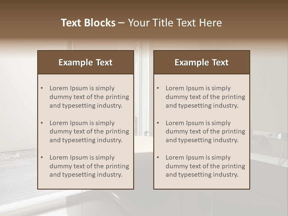 Bathroom Furniture Tiled PowerPoint Template
