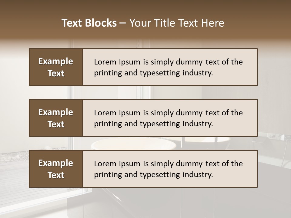 Bathroom Furniture Tiled PowerPoint Template