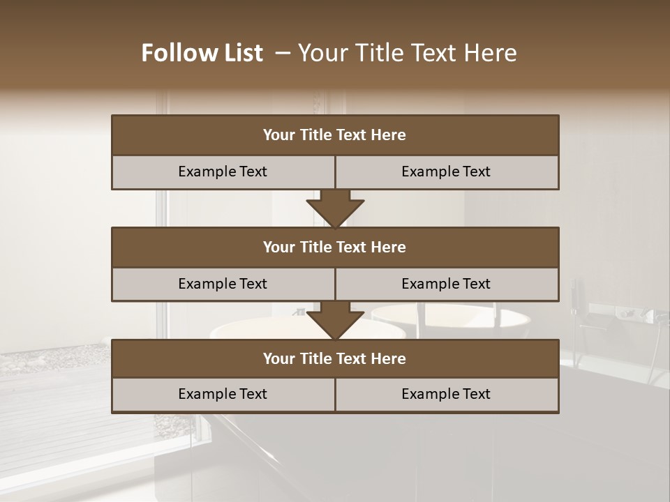 Bathroom Furniture Tiled PowerPoint Template
