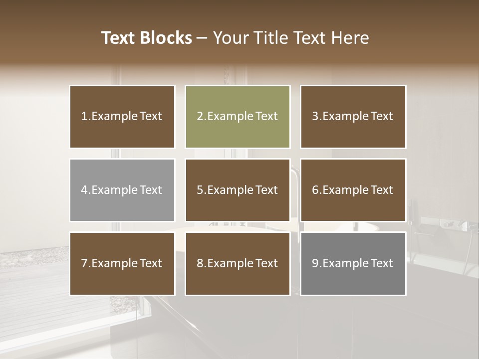 Bathroom Furniture Tiled PowerPoint Template
