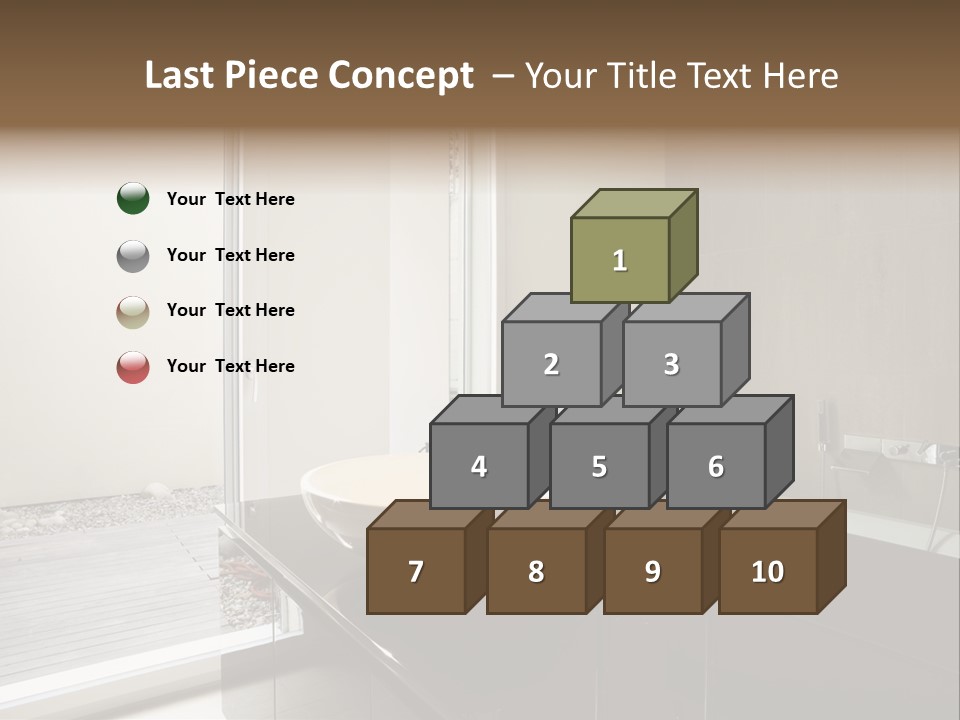 Bathroom Furniture Tiled PowerPoint Template