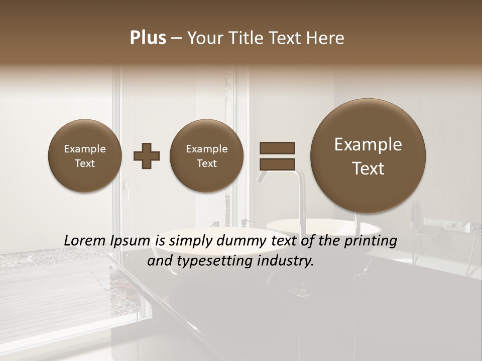Bathroom Furniture Tiled PowerPoint Template