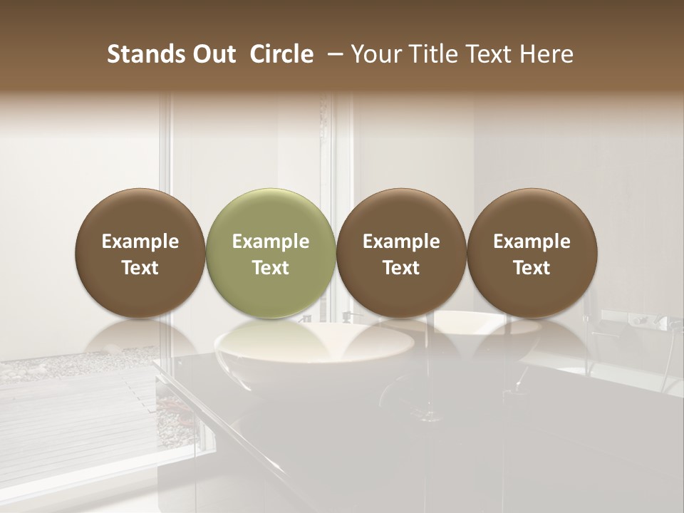 Bathroom Furniture Tiled PowerPoint Template