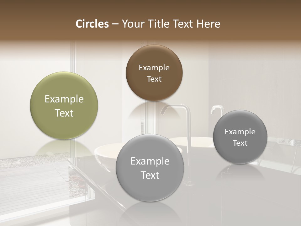 Bathroom Furniture Tiled PowerPoint Template