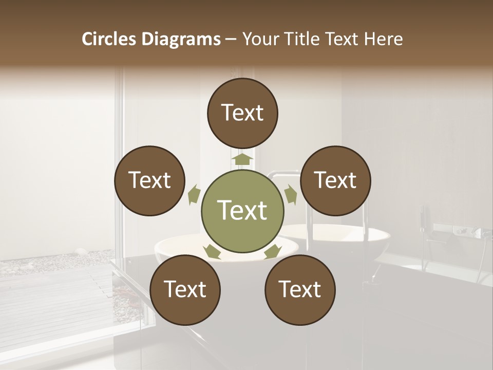 Bathroom Furniture Tiled PowerPoint Template