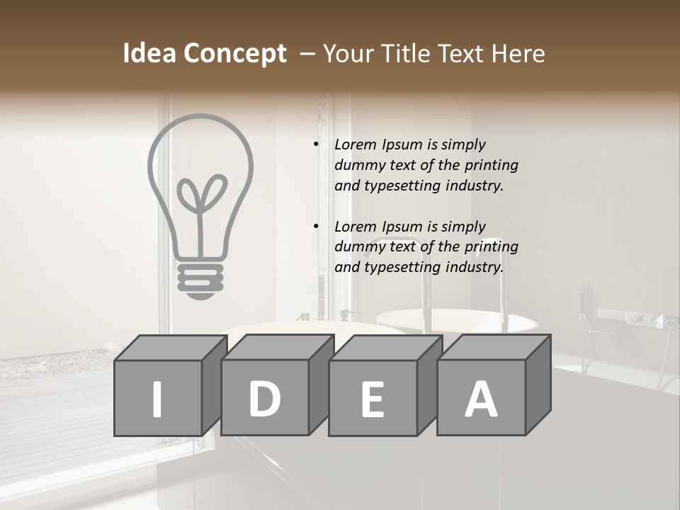 Bathroom Furniture Tiled PowerPoint Template