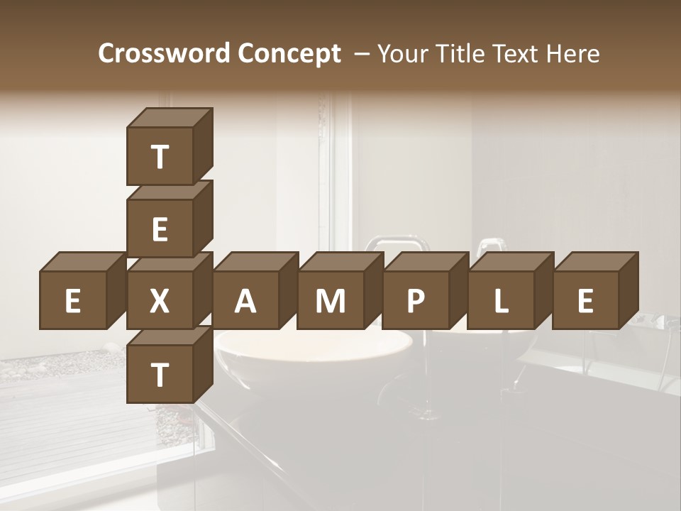 Bathroom Furniture Tiled PowerPoint Template
