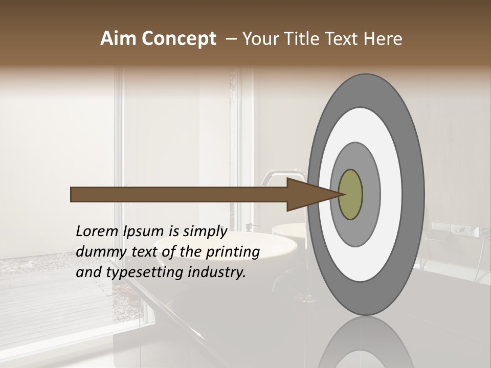 Bathroom Furniture Tiled PowerPoint Template