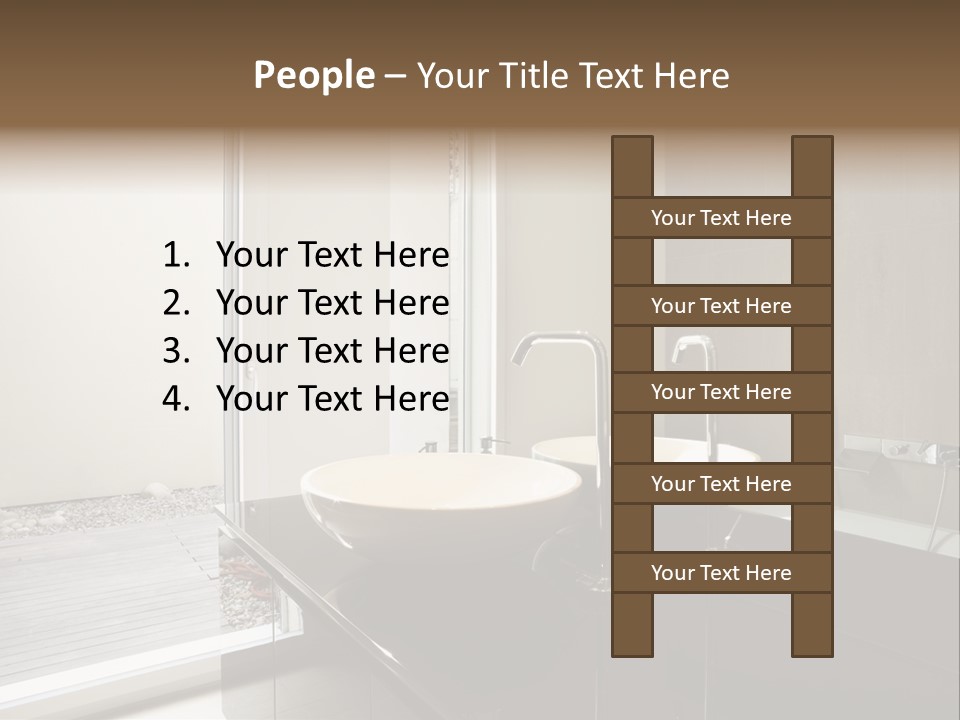 Bathroom Furniture Tiled PowerPoint Template