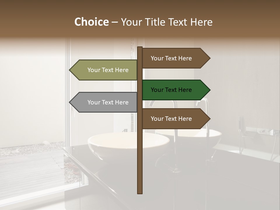 Bathroom Furniture Tiled PowerPoint Template