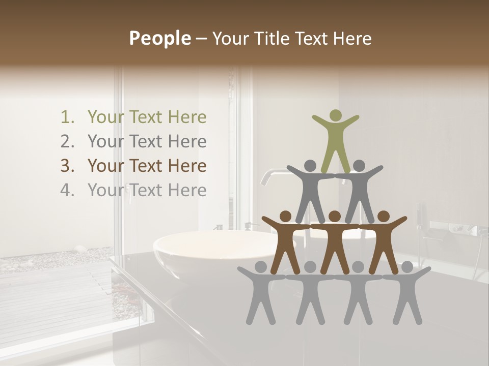 Bathroom Furniture Tiled PowerPoint Template