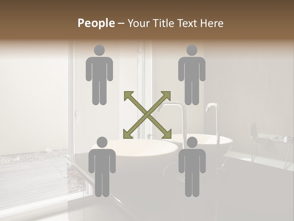 Bathroom Furniture Tiled PowerPoint Template