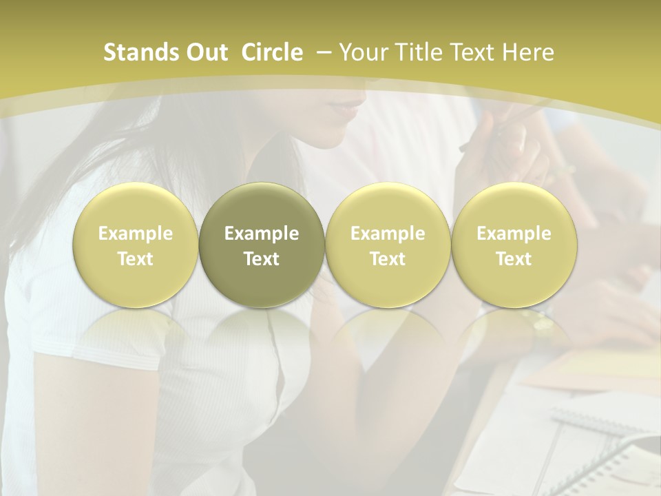 Teacher Women Study PowerPoint Template