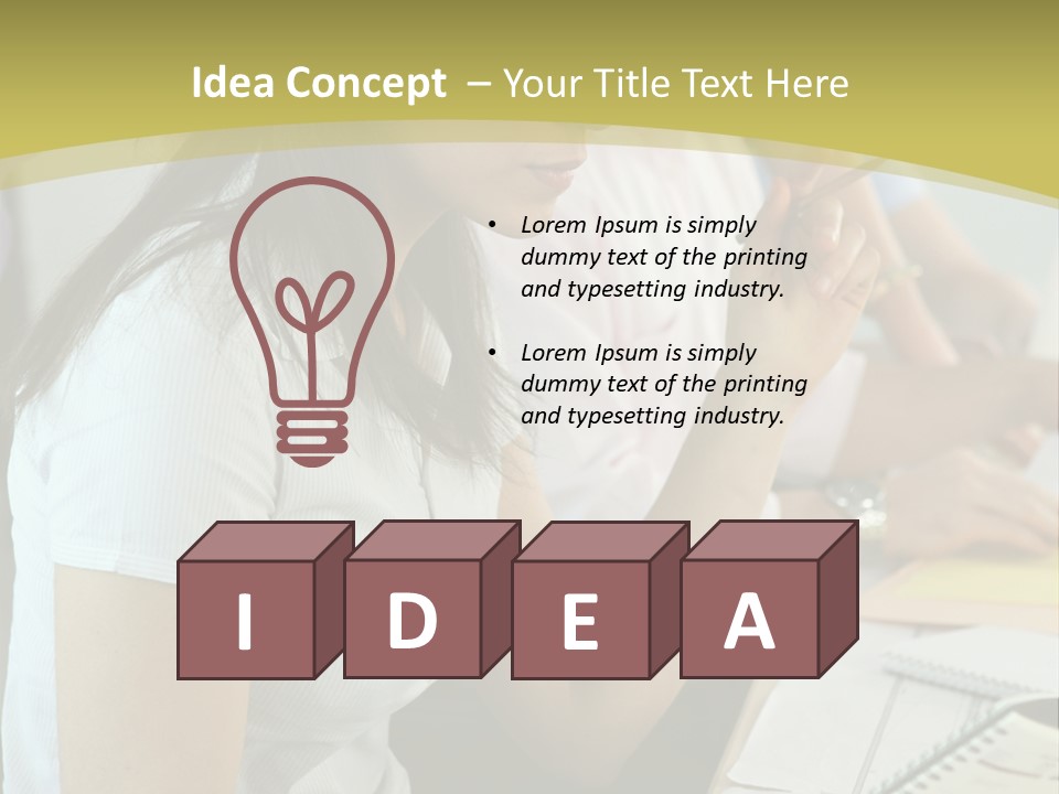 Teacher Women Study PowerPoint Template