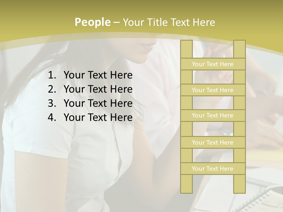 Teacher Women Study PowerPoint Template