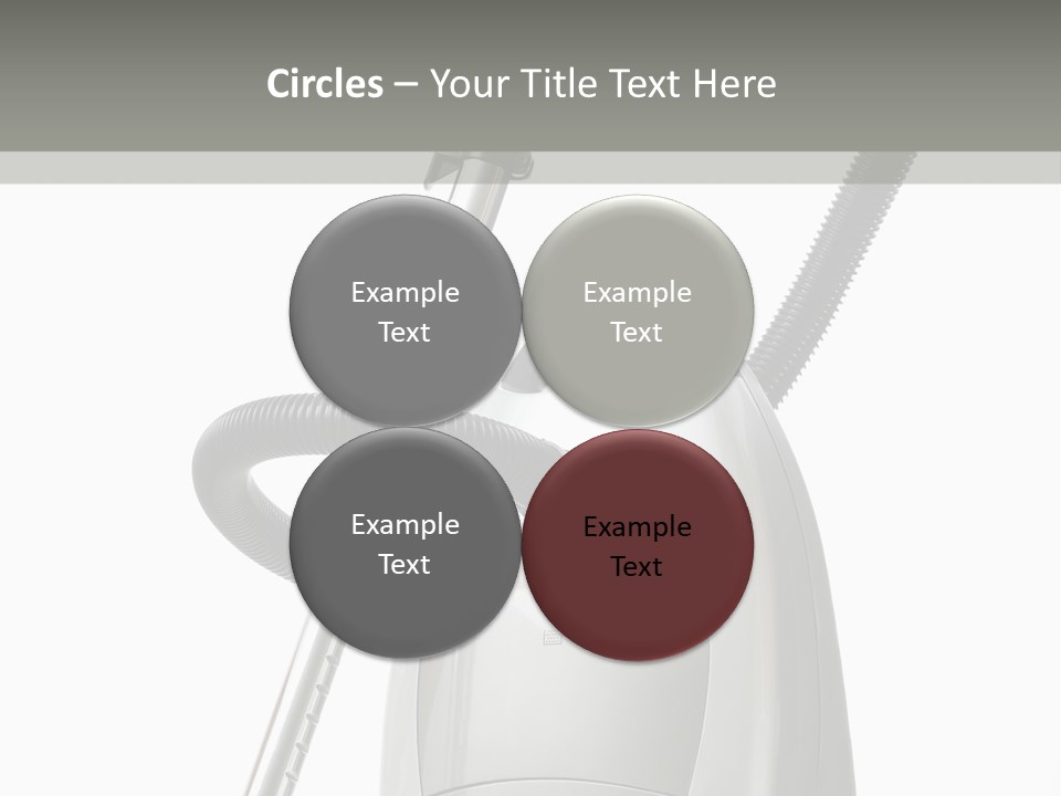 A Silver And Black Vacuum Cleaner On A Table PowerPoint Template