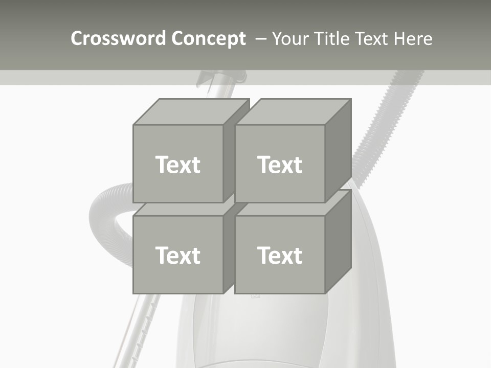 A Silver And Black Vacuum Cleaner On A Table PowerPoint Template