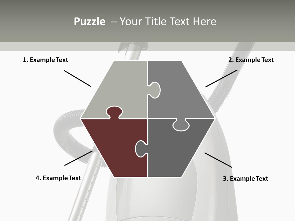 A Silver And Black Vacuum Cleaner On A Table PowerPoint Template