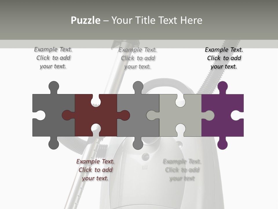 A Silver And Black Vacuum Cleaner On A Table PowerPoint Template