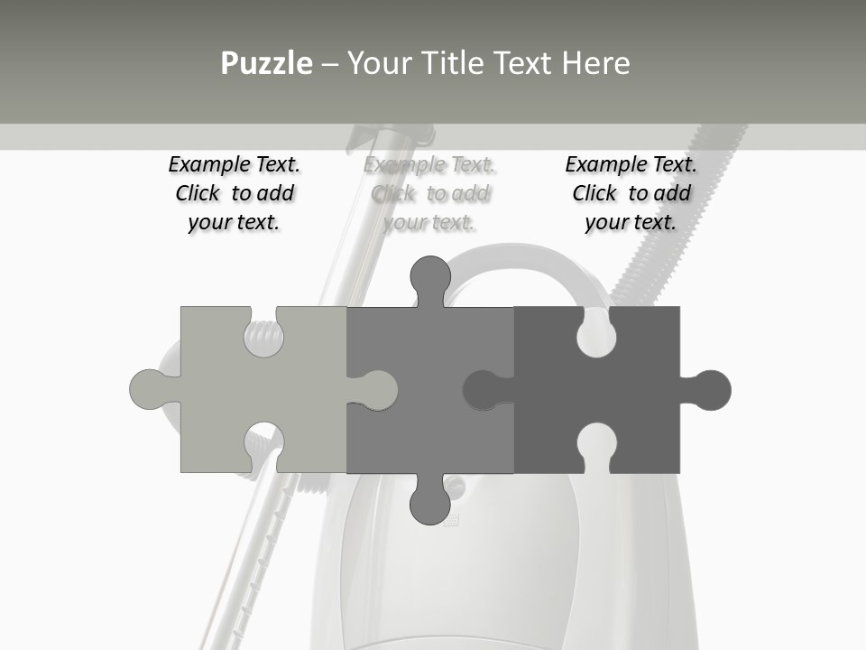 A Silver And Black Vacuum Cleaner On A Table PowerPoint Template