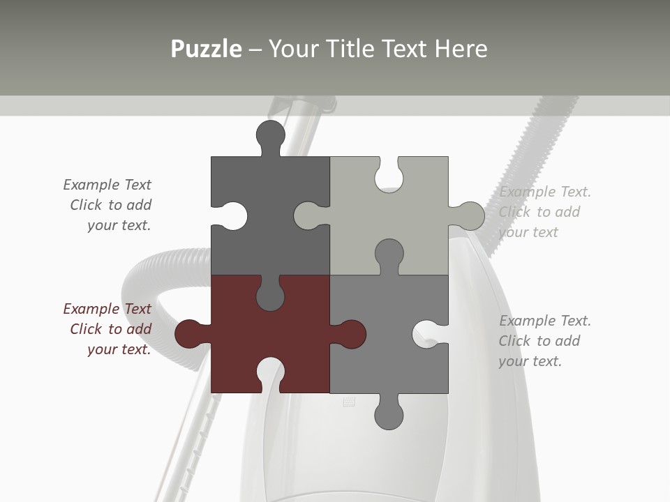 A Silver And Black Vacuum Cleaner On A Table PowerPoint Template