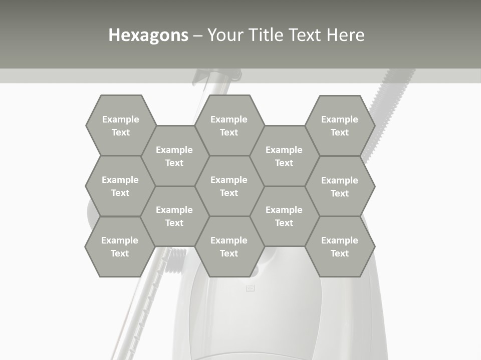 A Silver And Black Vacuum Cleaner On A Table PowerPoint Template
