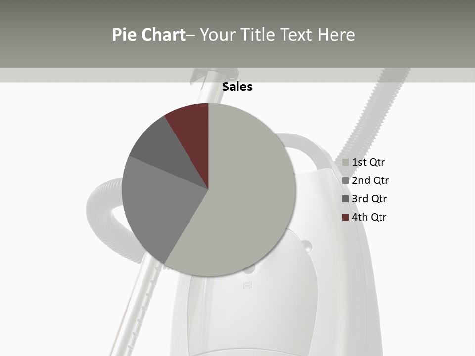 A Silver And Black Vacuum Cleaner On A Table PowerPoint Template