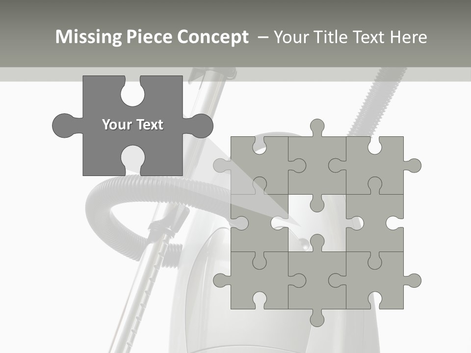 A Silver And Black Vacuum Cleaner On A Table PowerPoint Template