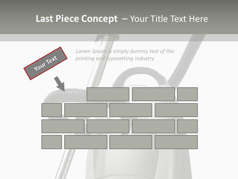 A Silver And Black Vacuum Cleaner On A Table PowerPoint Template