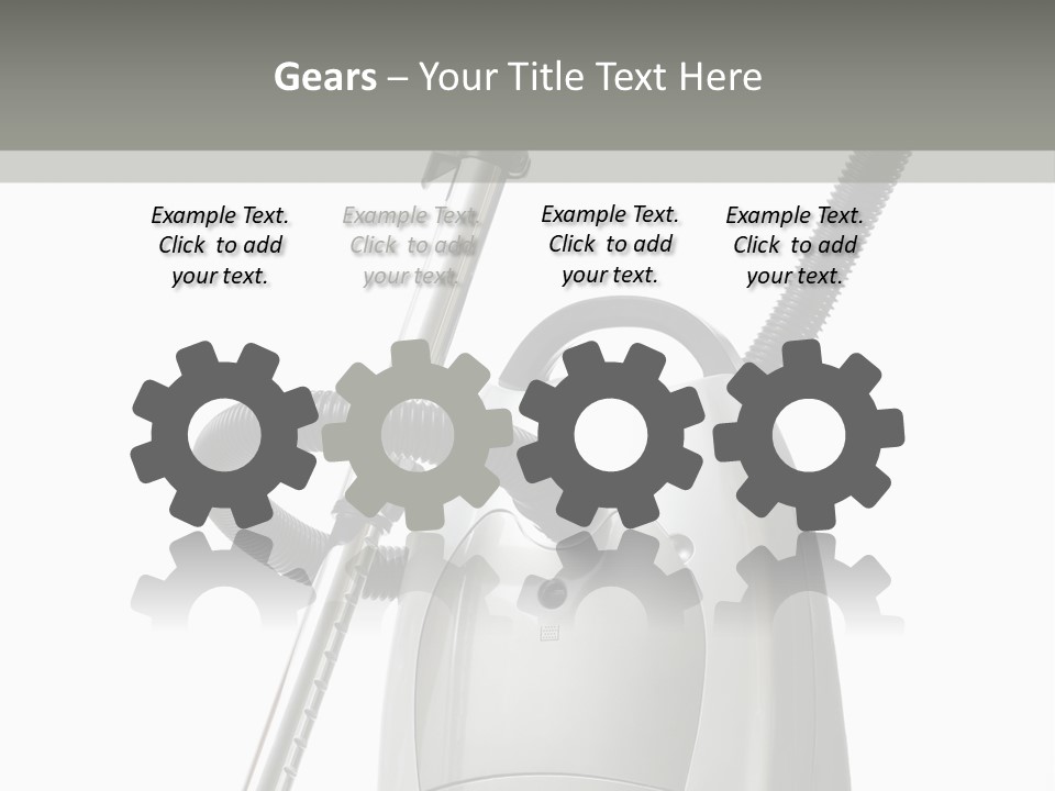 A Silver And Black Vacuum Cleaner On A Table PowerPoint Template