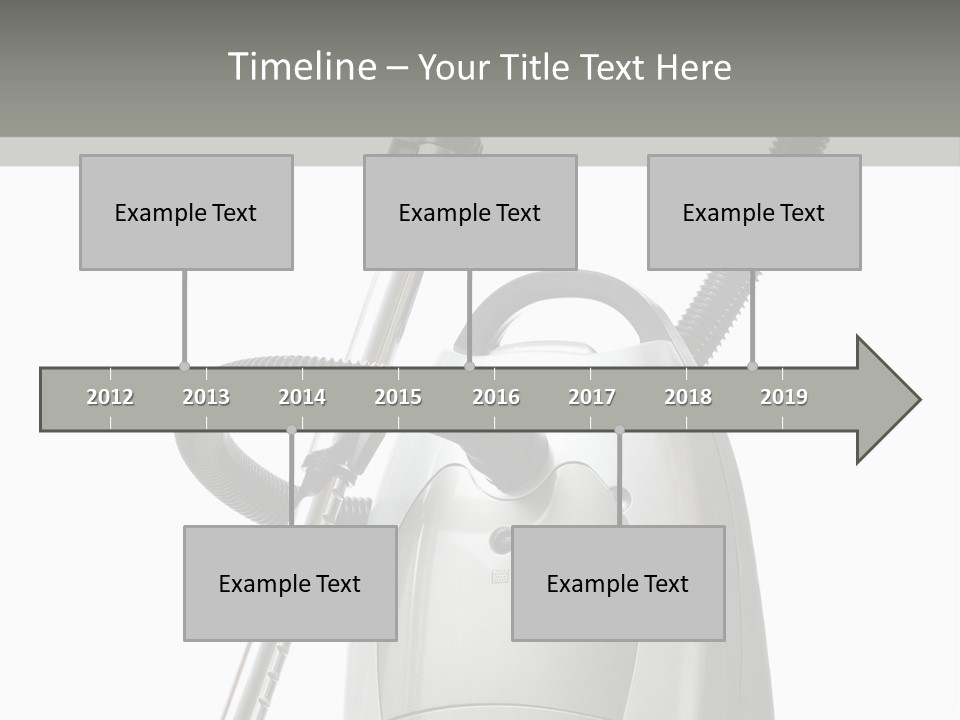 A Silver And Black Vacuum Cleaner On A Table PowerPoint Template