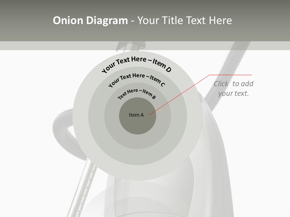A Silver And Black Vacuum Cleaner On A Table PowerPoint Template