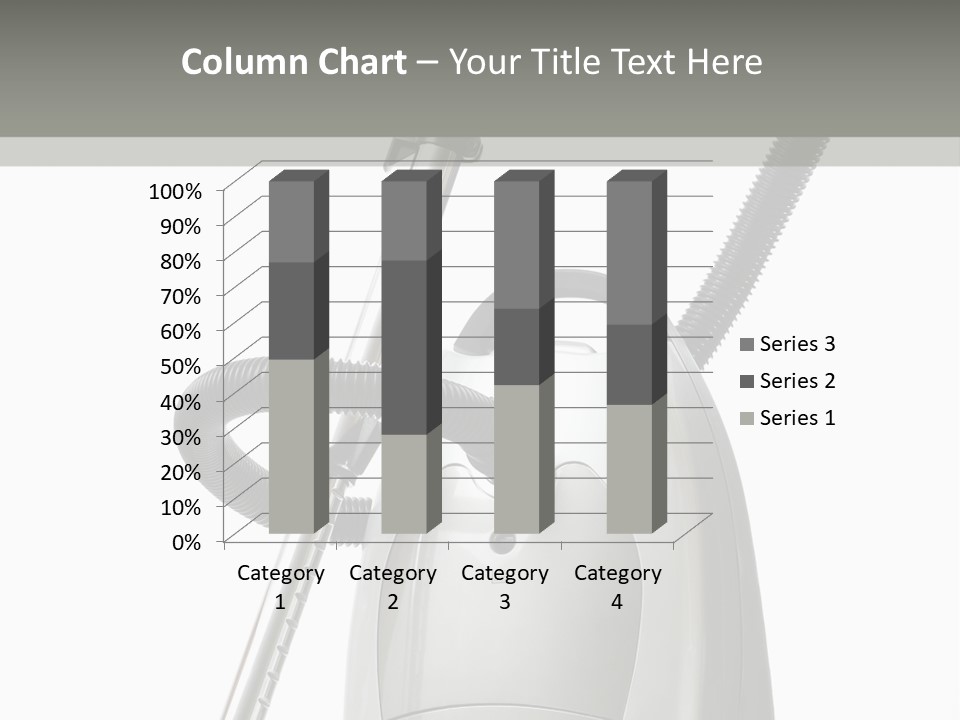 A Silver And Black Vacuum Cleaner On A Table PowerPoint Template