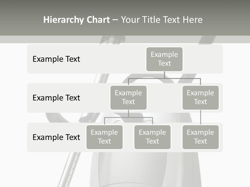 A Silver And Black Vacuum Cleaner On A Table PowerPoint Template