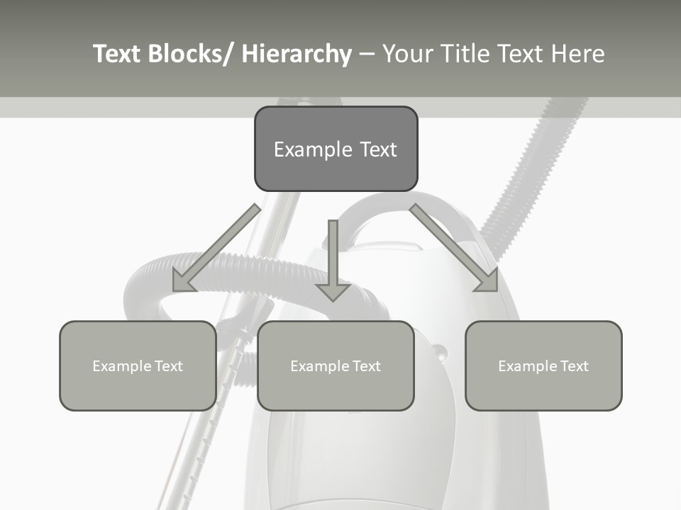 A Silver And Black Vacuum Cleaner On A Table PowerPoint Template