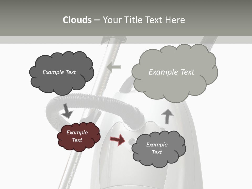 A Silver And Black Vacuum Cleaner On A Table PowerPoint Template