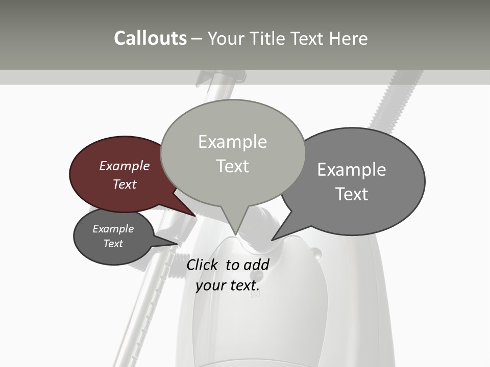 A Silver And Black Vacuum Cleaner On A Table PowerPoint Template